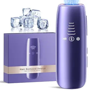 Laser Hair Removal with 5℃ Ice Cooling, Painless IPL Laser Hair Removal Device for Women & Men, 999,999 Flashes, 5 Levels, 2 Modes, Permanent At-Home Hair Removal for Face & Body, with 3 in 1 Set